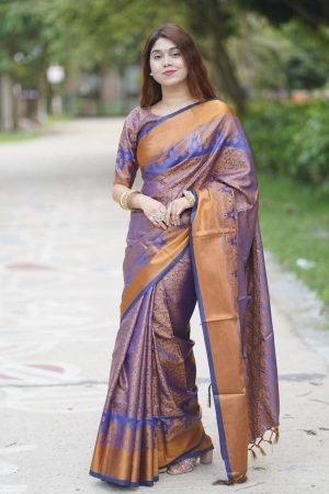 ব্লাউজ পিস সহ প্রিমিয়াম কাঞ্চিপুরম