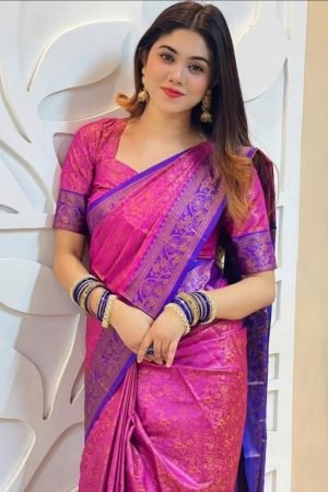 ব্লাউজ পিস সহ প্রিমিয়াম কাঞ্চিপুরম